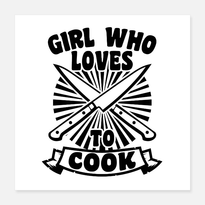 Fille cuisinière Poster 40 x 40 cm