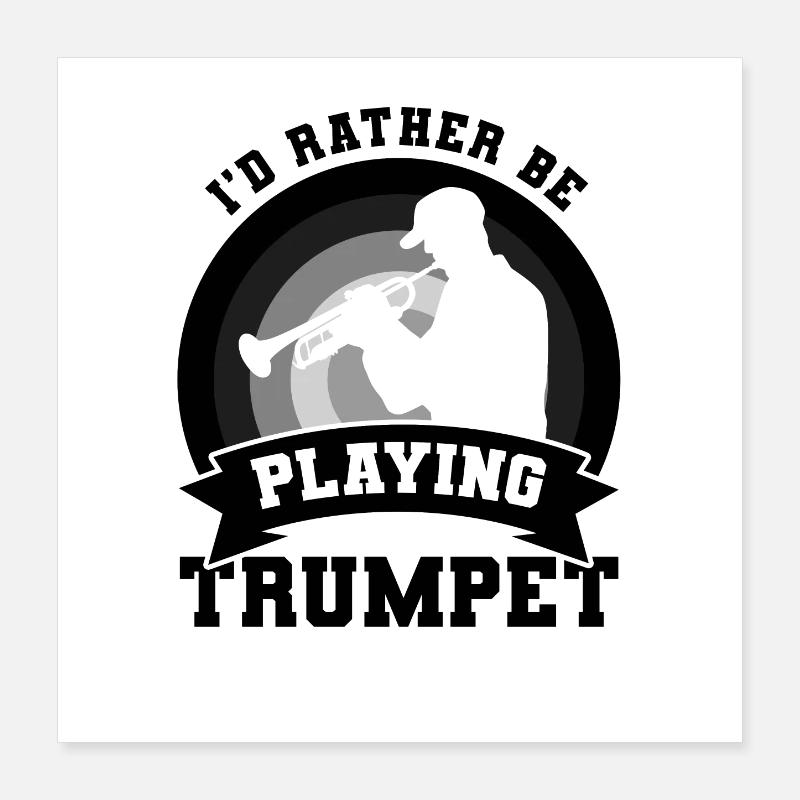 Blague de trompettiste Poster 40 x 40 cm