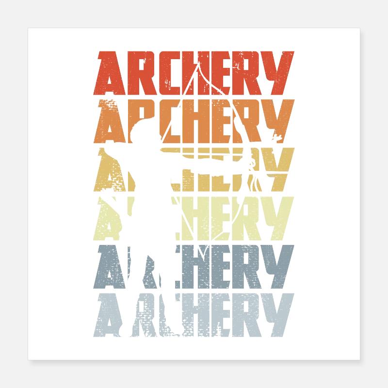 Retro Archer Poster 16" x 16" (40x40 cm)
