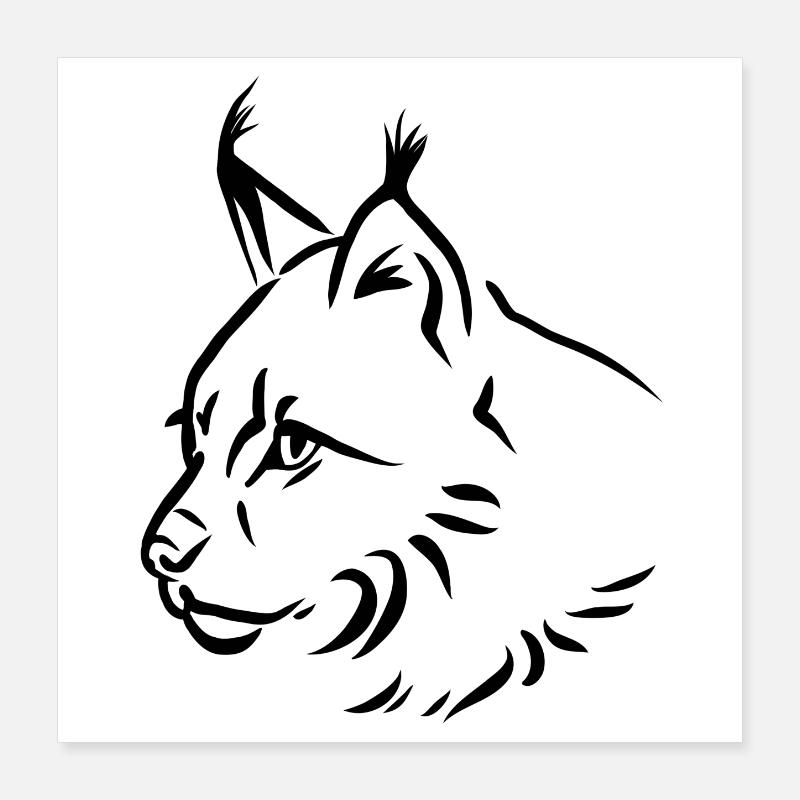 Lynx Poster 40 x 40 cm