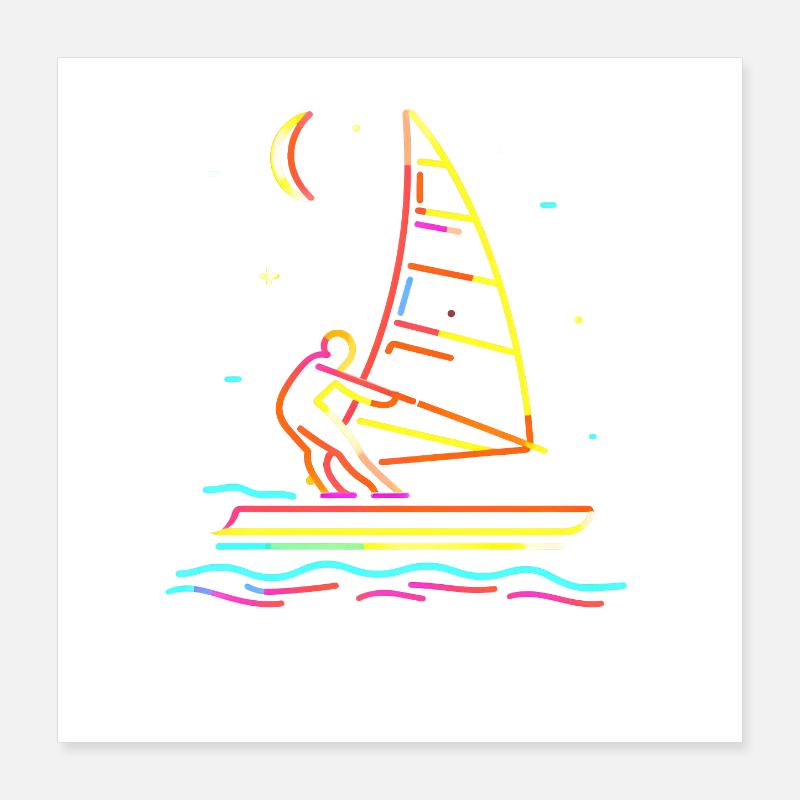 Planche à voile Steamwave Poster 40 x 40 cm