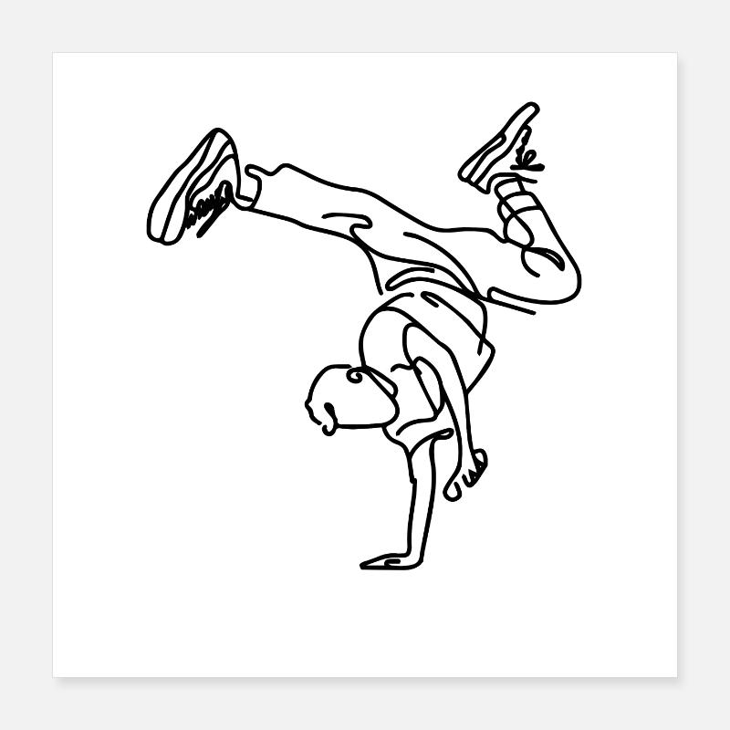 Breakdance Boy Poster 16" x 16" (40x40 cm)