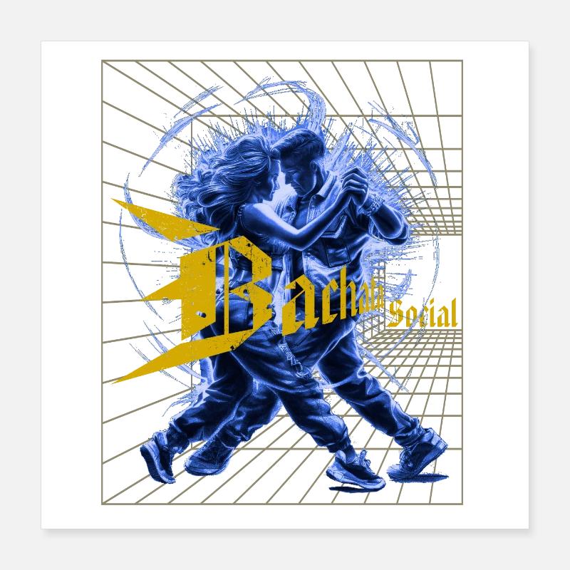 Festivals de perspective sociale de la bachata Poster 40 x 40 cm
