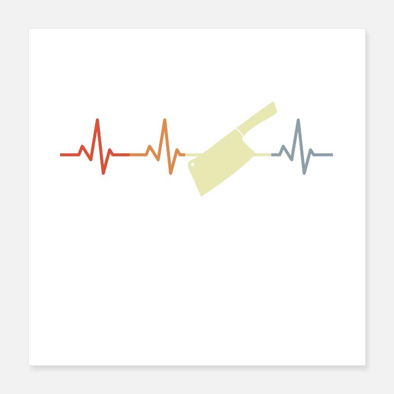 Palpitations du couperet Poster 40 x 40 cm