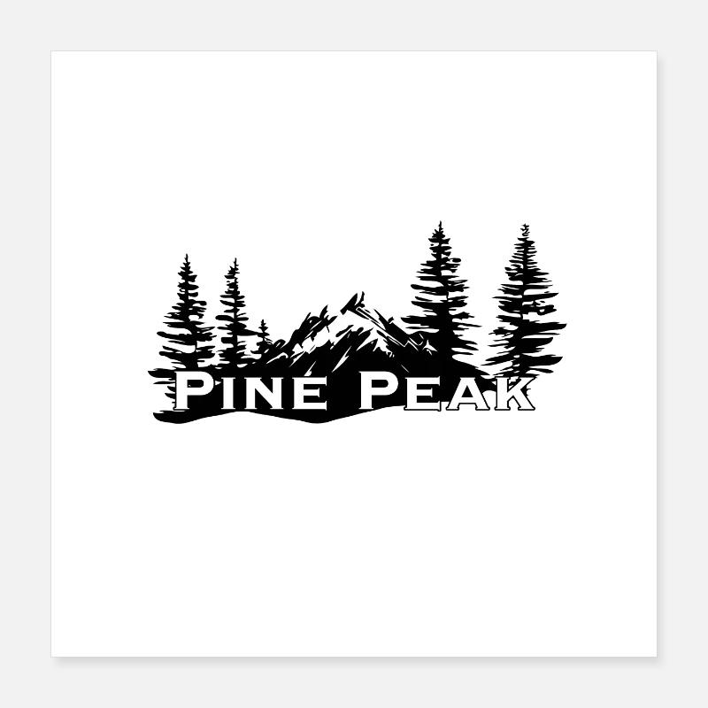 Pic des pins Poster 40 x 40 cm