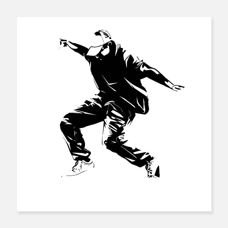 Breakdance Graphics Poster 16" x 16" (40x40 cm)