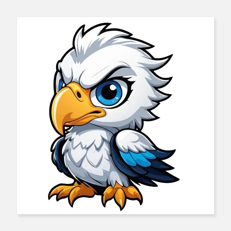 Cheeky Eagle Chick Poster 40x40 cm