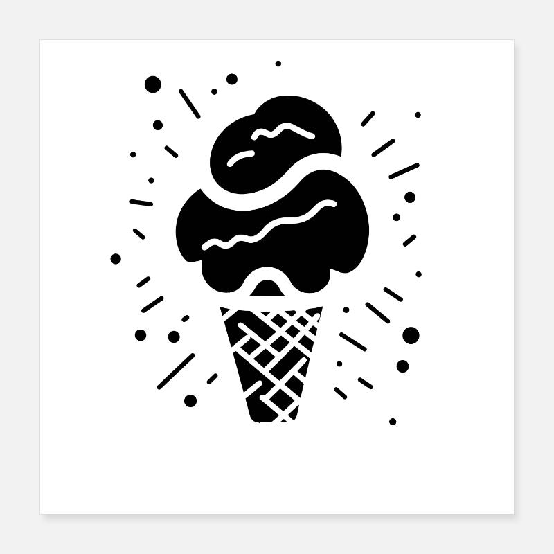 Eiscreme Poster 40x40 cm