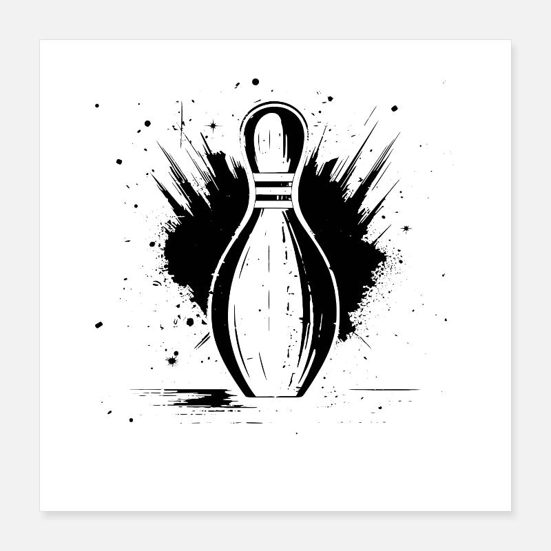 Quilles de bowling Poster 40 x 40 cm