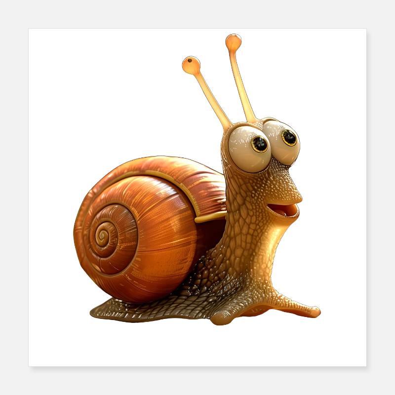 Snail Vineyard Snail Shell Snails Poster 16" x 16" (40x40 cm)