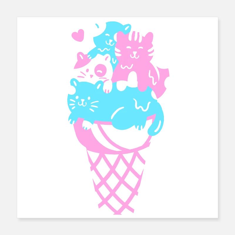 Eis Eiscreme Poster 40x40 cm