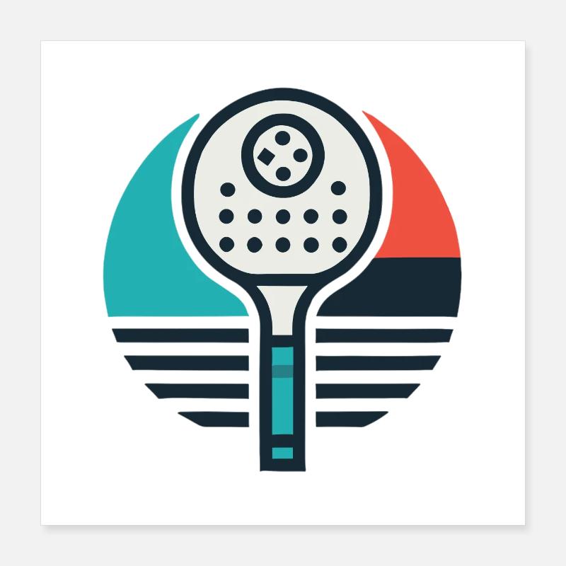 Pickleball Emblem Poster 40x40 cm