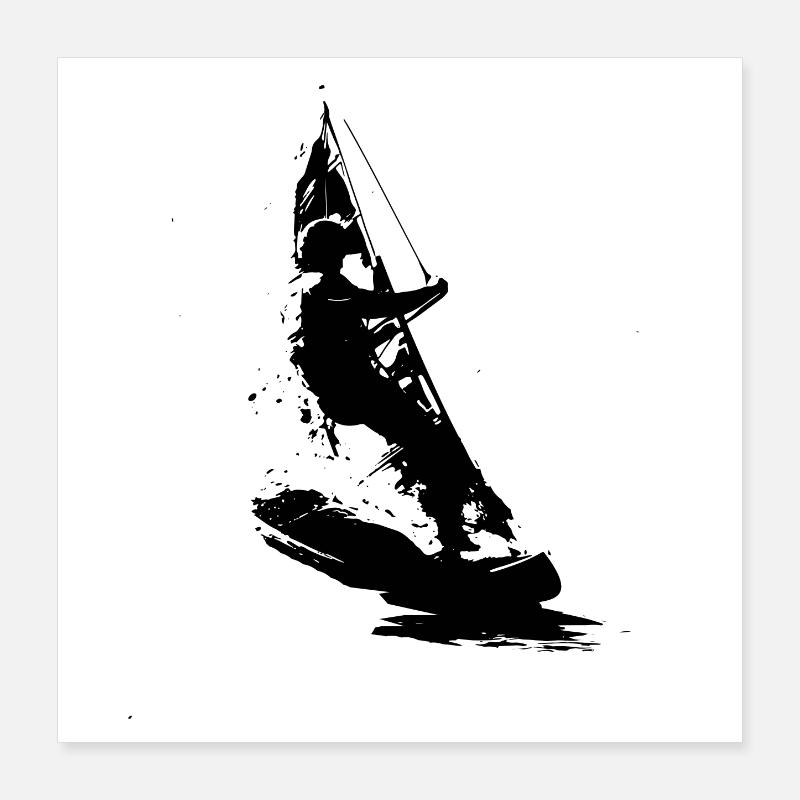 Planche à voile Poster 40 x 40 cm