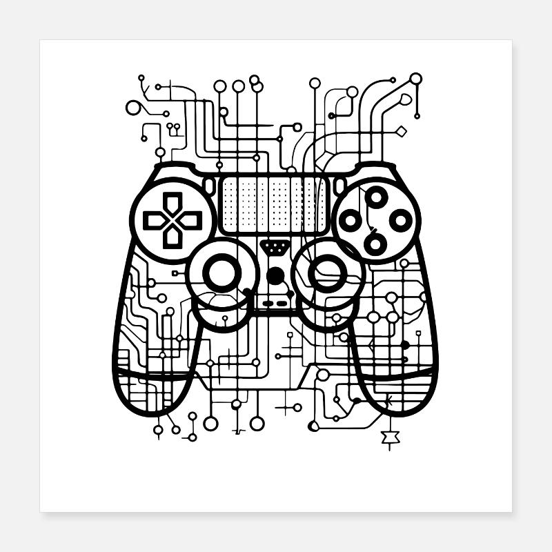 Spiel Controller Poster 40x40 cm
