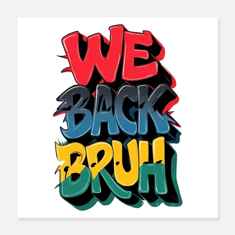 Révolution du texte graphique avec des phrases percutantes Poster 40 x 40 cm