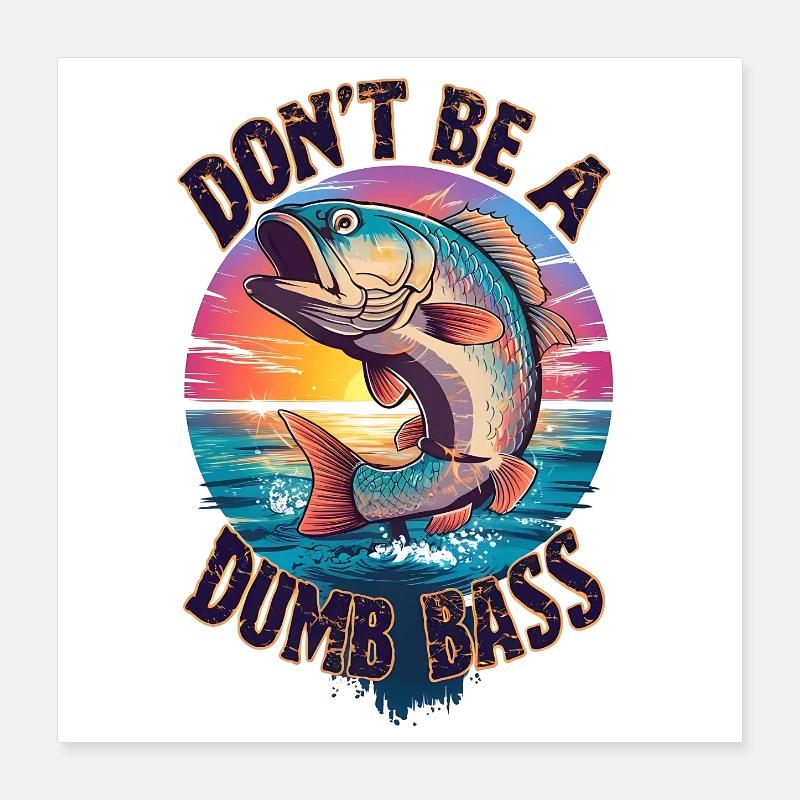 Ne pensez pas comme un poisson stupide Poster 40 x 40 cm