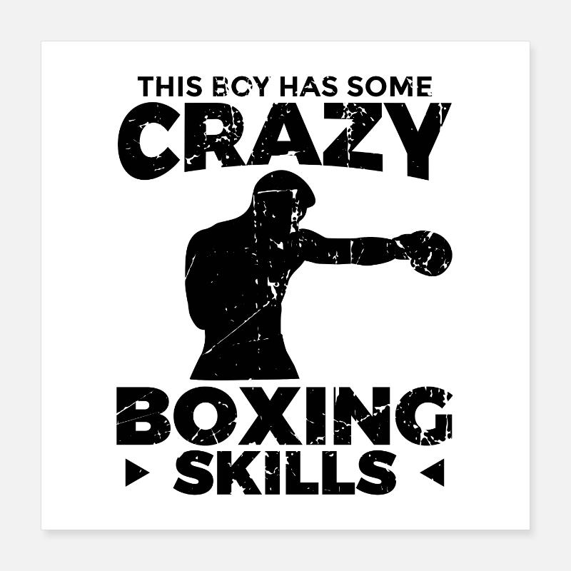 Boxer garçon Poster 40 x 40 cm