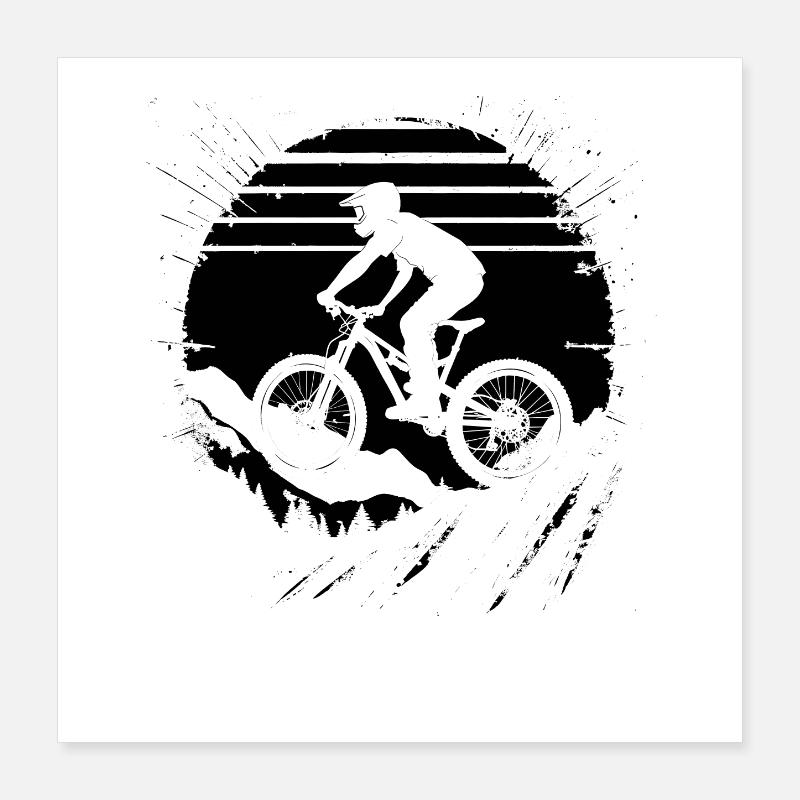 Graphismes de VTT Poster 40 x 40 cm