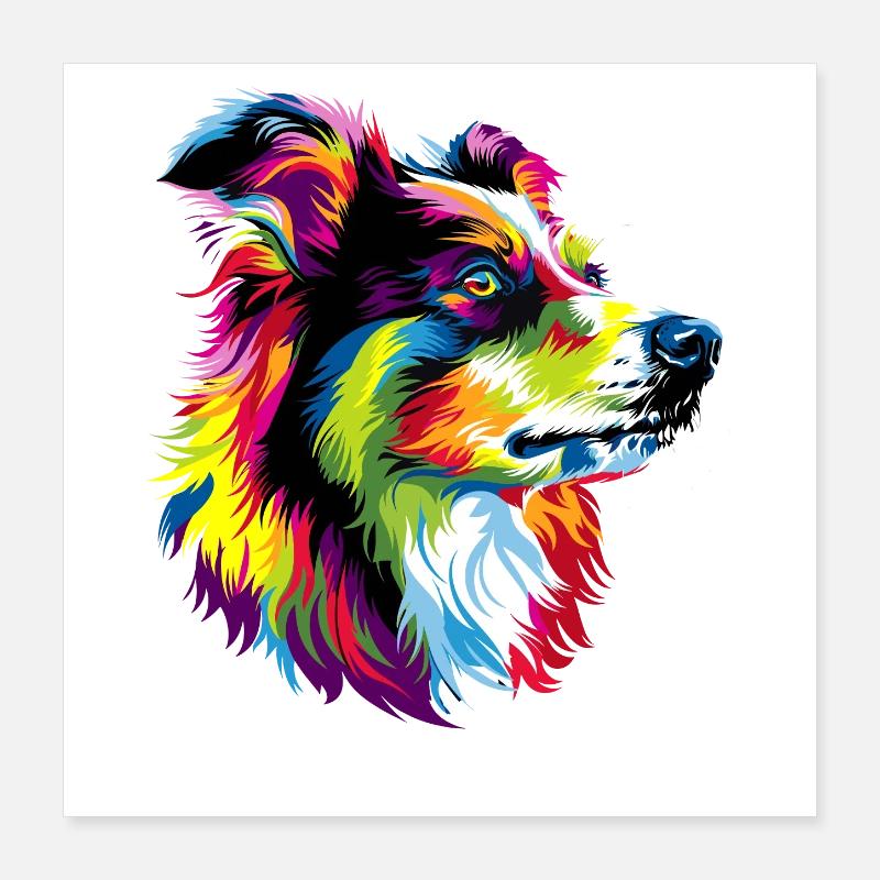 Berger Australien Couleurs vives Pop Art Aussie Poster 40 x 40 cm
