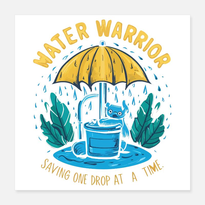 Water Warrior Drop Hero Poster 16" x 16" (40x40 cm)
