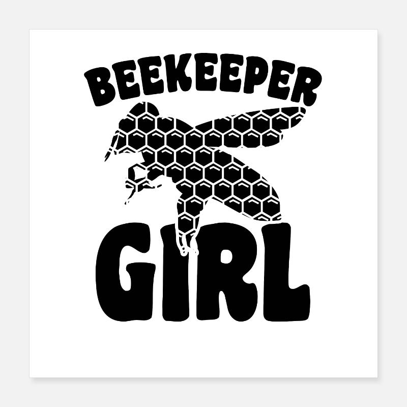 Beekeeper Girl Poster 16" x 16" (40x40 cm)