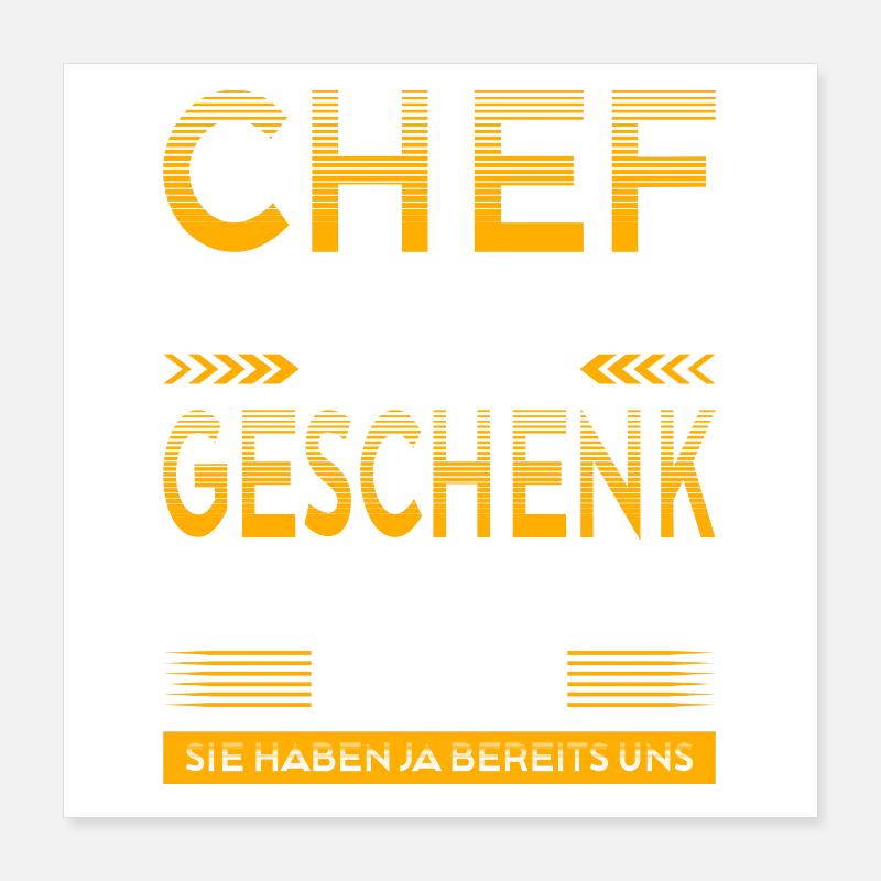 Chef Abschied Geschenke Abschiedsgeschenk Poster 40x40 cm