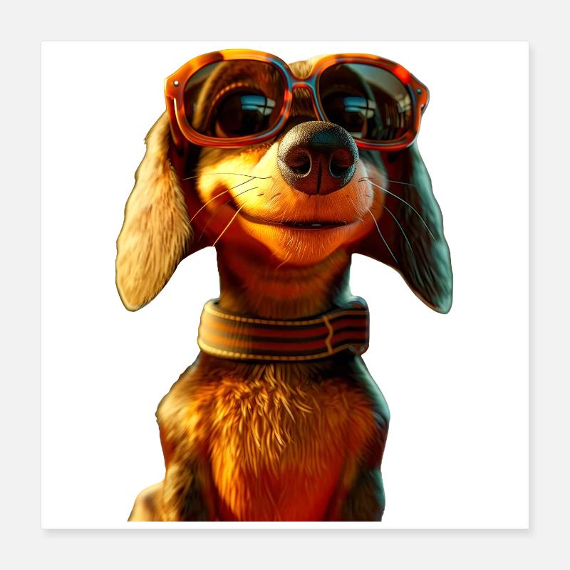 Teckel, Teckel, Teckel miniature, Dachshund Club, Teckel Poster 40 x 40 cm