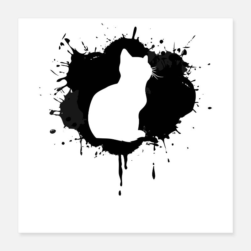 Chat Poster 40 x 40 cm