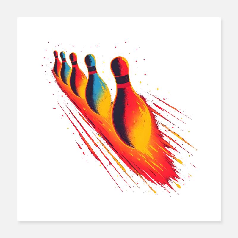 Bowling alley Steamwave Poster 40 x 40 cm