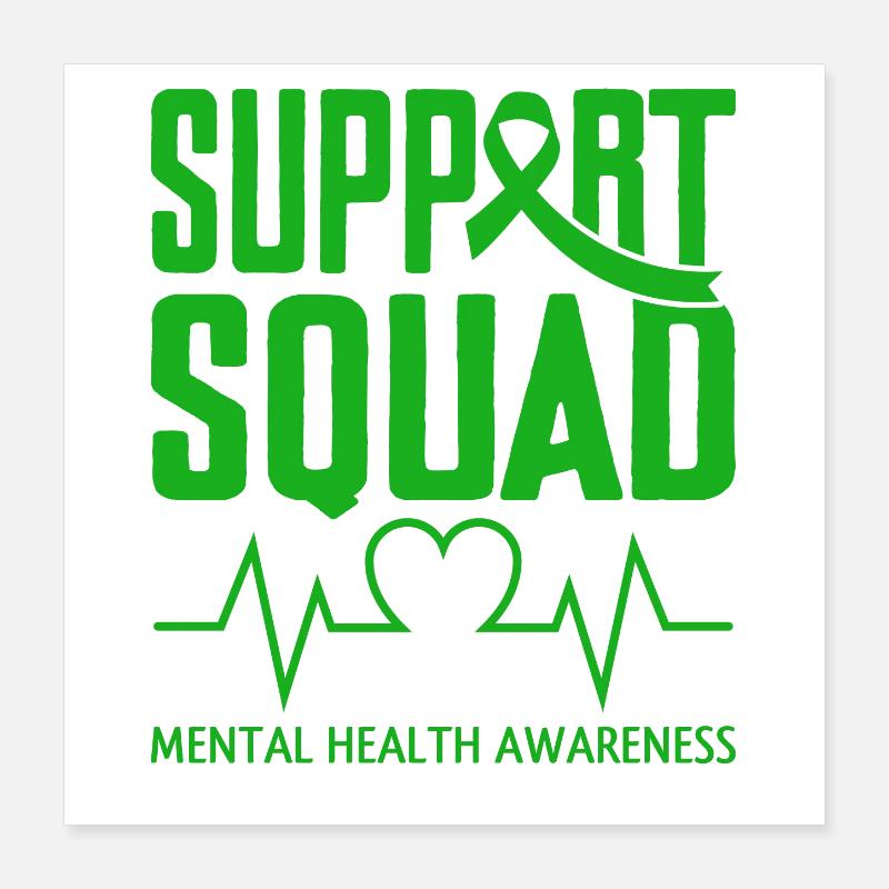 Support Squad Mentale Gesundheit Poster 40x40 cm