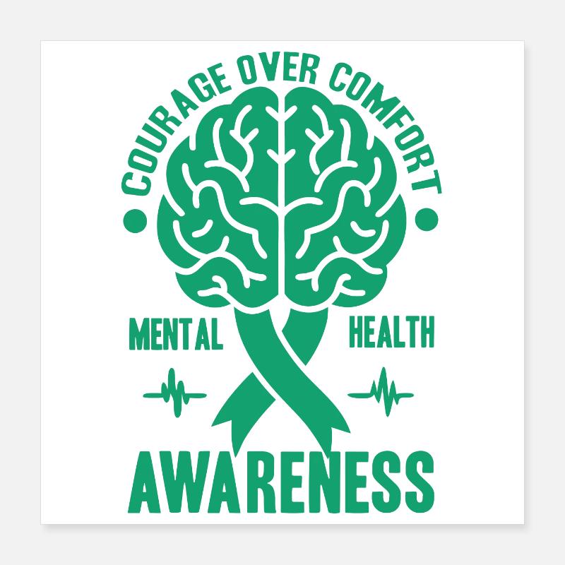 Depression Hilfe - Mental Breakdown Poster 40x40 cm