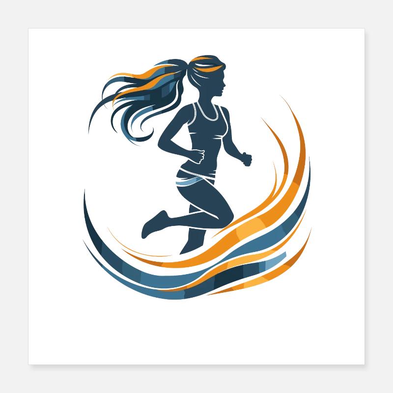Graphic Runner Poster 16" x 16" (40x40 cm)