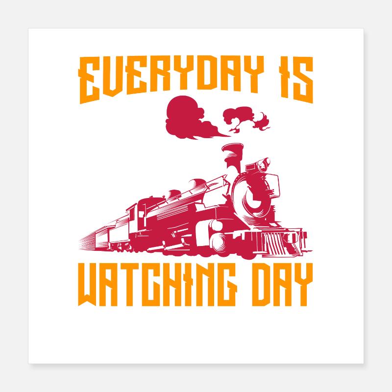 Train Spotter Poster 16" x 16" (40x40 cm)