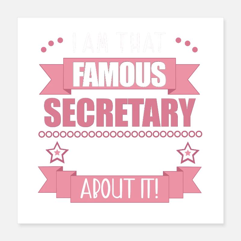 Secrétaire Profession Bureau Dames Cadeau Poster 40 x 40 cm
