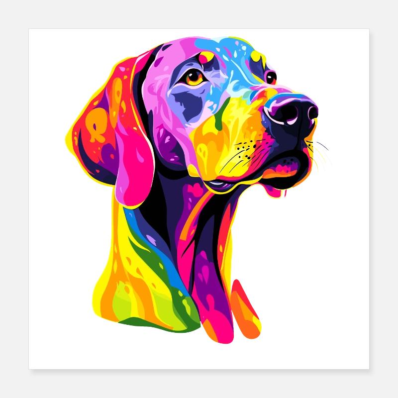 Deutsche Dogge Hatzrüde Saupacker Große Doggen Poster 40x40 cm