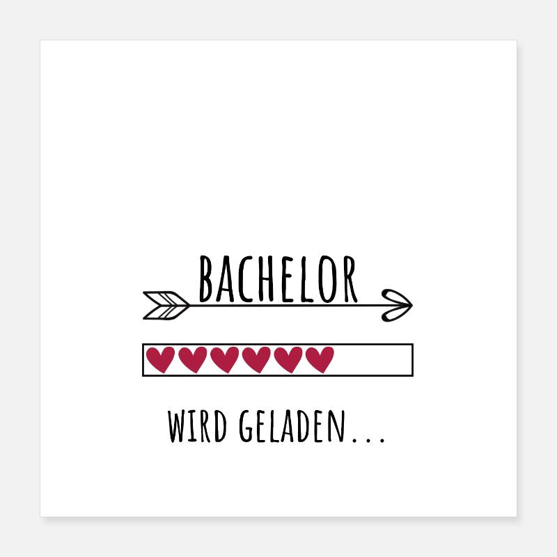 Bachelor Ausbildung Personalisierter Beruf Mädchen Poster 40x40 cm