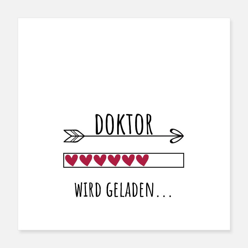 Doktor Personalisierter Beruf Mädchen Poster 40x40 cm