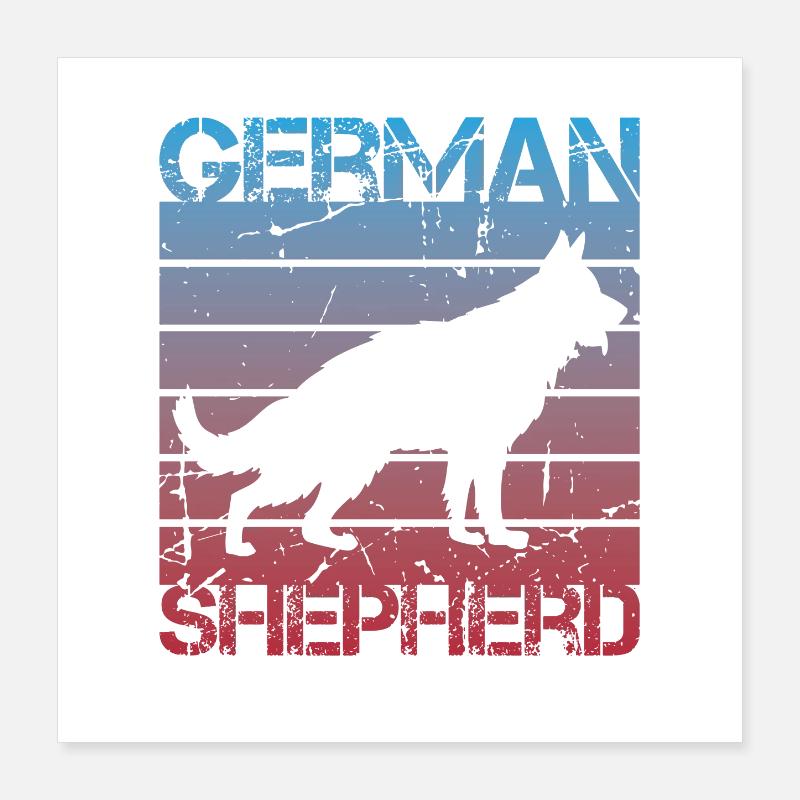 Schäferhund Poster 40x40 cm