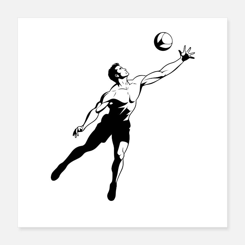 Joueurs de volley-ball Poster 40 x 40 cm