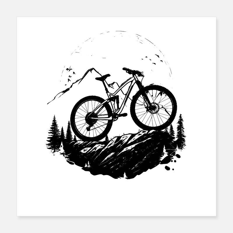 Cyclist Poster 16" x 16" (40x40 cm)