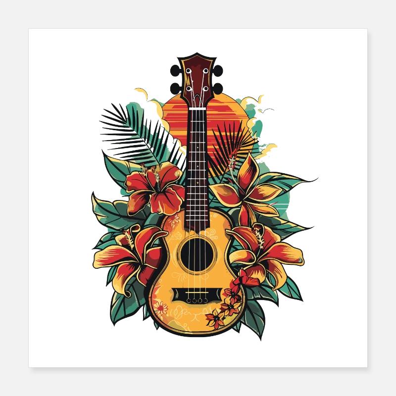 Ukulélé Poster 40 x 40 cm