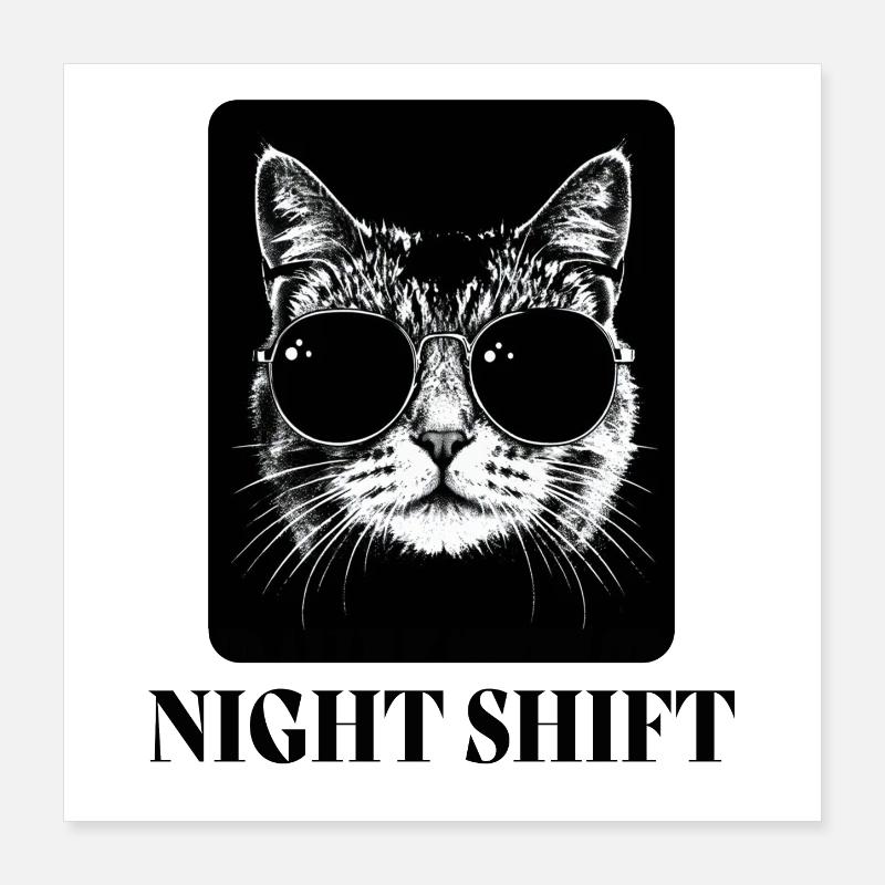 Cool Cat Poster 16" x 16" (40x40 cm)
