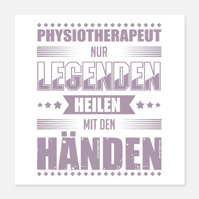 Physiotherapeut Geschenkideen Poster 40x40 cm