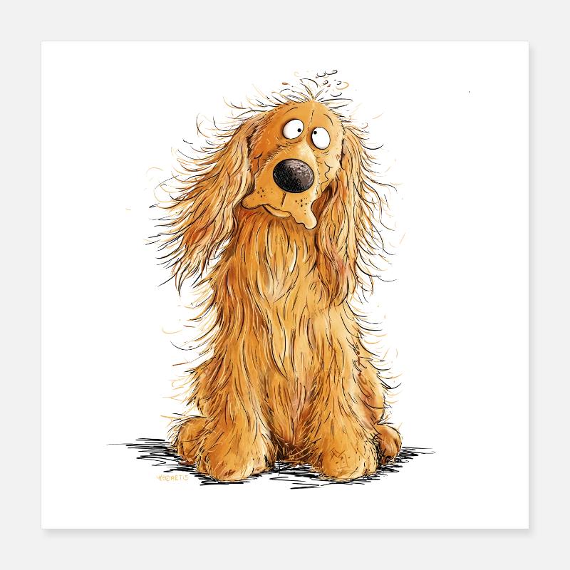 Happy Cocker Spaniel Poster 40x40 cm