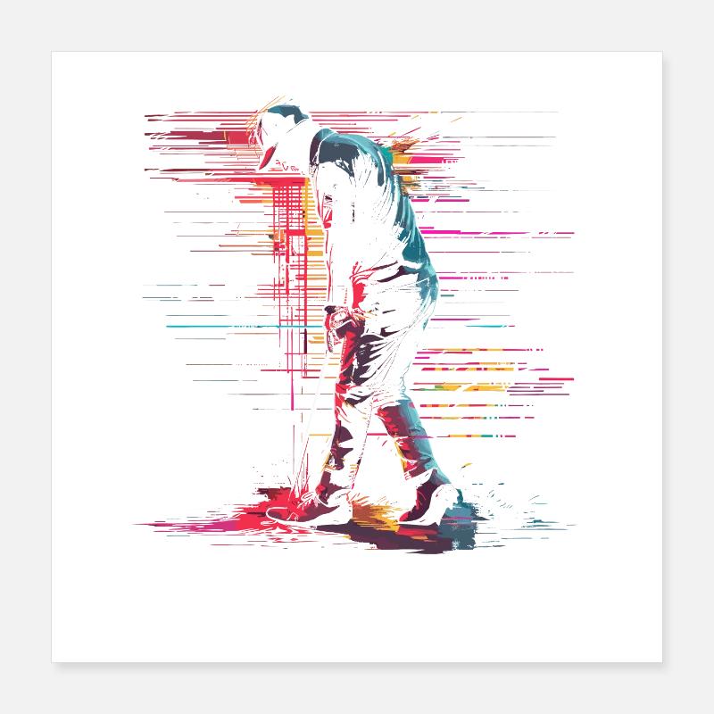 Golfer Retrowave Poster 16" x 16" (40x40 cm)