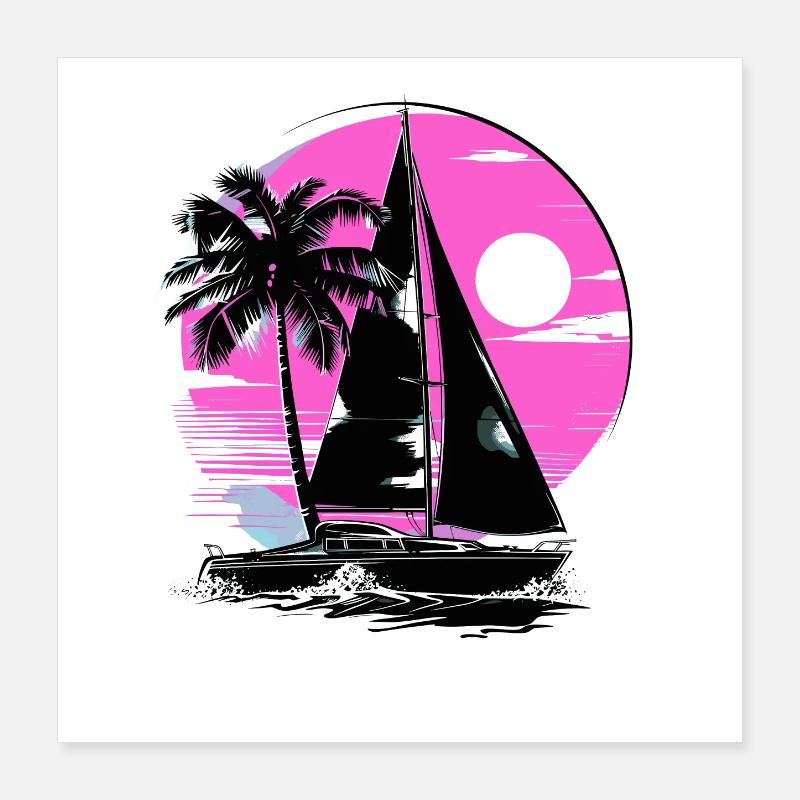 Dessin animé Voile Poster 40 x 40 cm