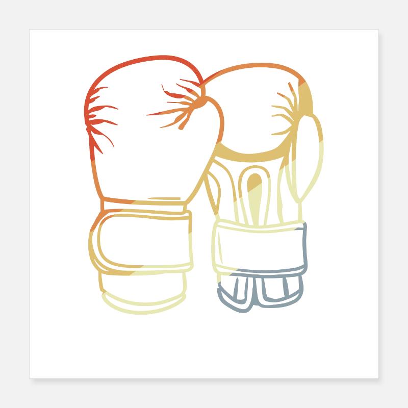 Gants de boxe vintage Poster 40 x 40 cm