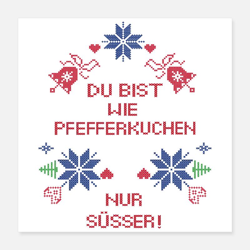 Gingerbread Advent Poster 16" x 16" (40x40 cm)