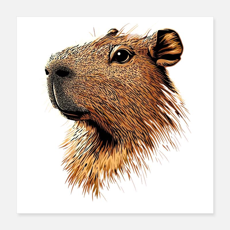 Capybara Be Capy Capybara Drôle Capybara Poster 40 x 40 cm