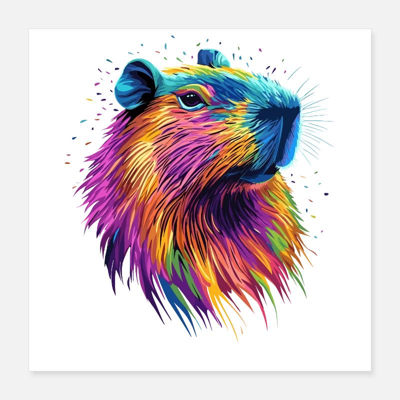 Capybara Be Capy Capybara Drôle Capybara Poster 40 x 40 cm